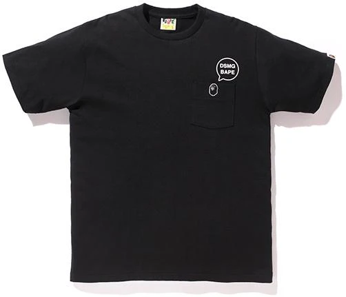 BAPE/DSM - ONE POINT EMBROIDERY APE HEAD TEE (BLACK)