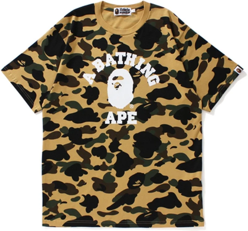 BAPE - ULTIMATE 1ST CAMO COLLEGE TEE (YELLOW)