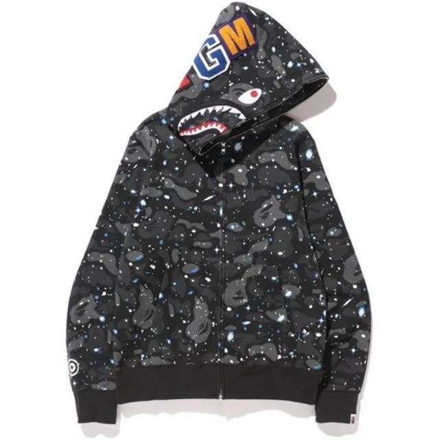 BAPE - SPACE CAMO SHARK FULL ZIP HOODIE