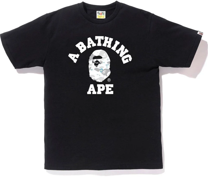BAPE - SPACE CAMO COLLEGE TEE (BLACK)