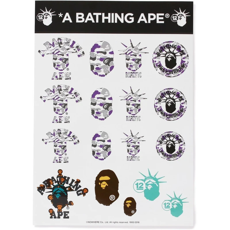 BAPE - NYC 12TH STICKER SHEET