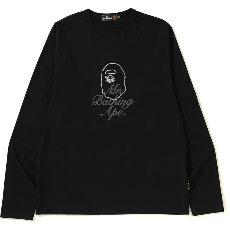 BAPE - MR. BATHING APE L/S TEE (BLACK)