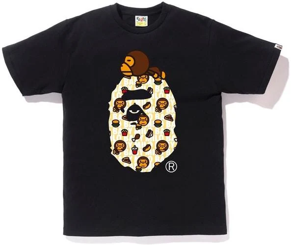 BAPE - MILO JUNK FOOD MILO ON BIG APE HEAD TEE (BLACK)
