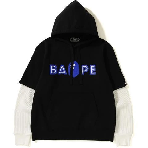 BAPE - LAYERED MAD FACE WIDE PULLOVER HOODIE (BLACK)