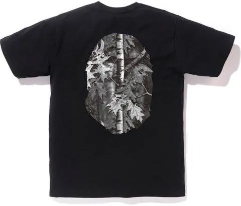 BAPE - FOREST CAMO BIG APE HEAD TEE (BLACK/BLACK)
