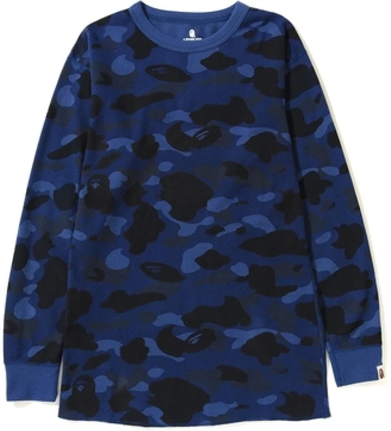 BAPE - COLOR CAMO THERMAL L/S TEE (NAVY)