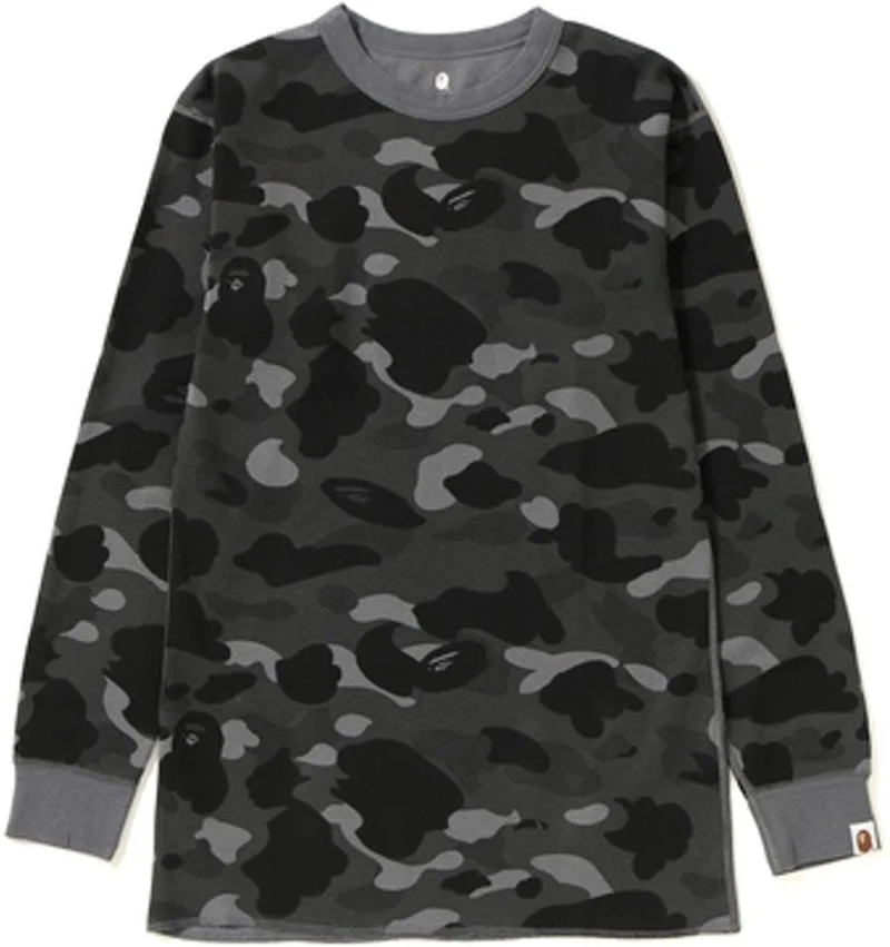 BAPE - COLOR CAMO THERMAL L/S TEE (BLACK)