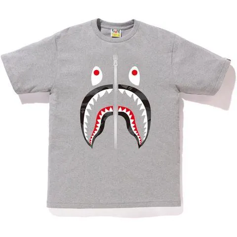 BAPE - COLOR CAMO SHARK TEE (GREY/BLACK)
