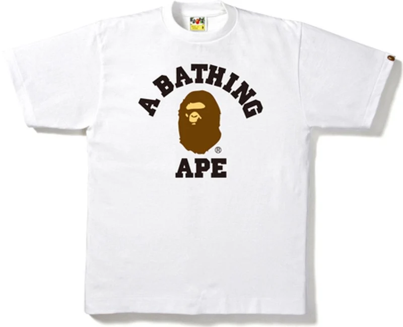BAPE - COLLEGE TEE (WHITE)
