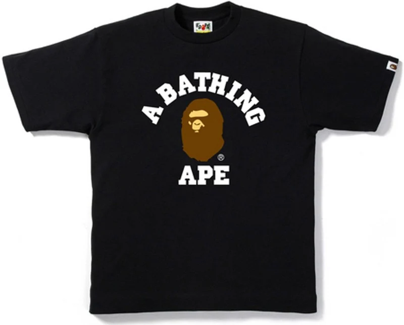 BAPE - COLLEGE TEE (BLACK)