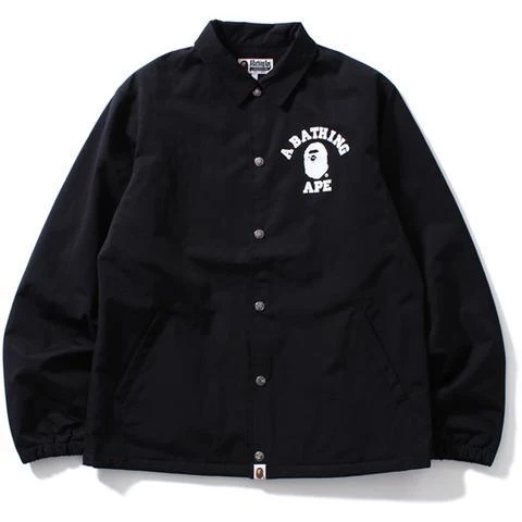 BAPE - COLLEGE COACH JACKET (BLACK)