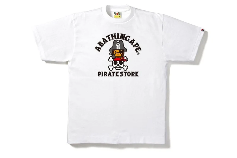 BAPE - CAPTAIN MILO & BONE PIRATE TEE (WHITE)