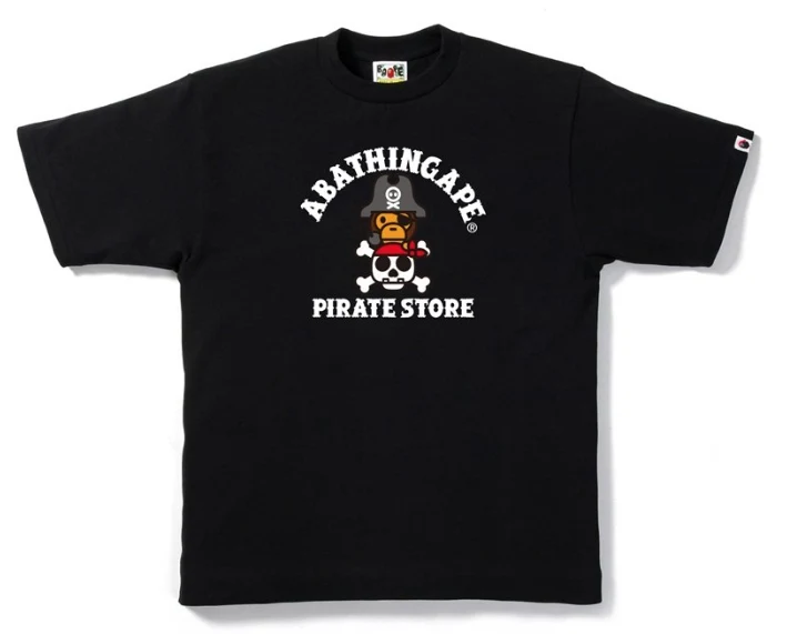 BAPE - CAPTAIN MILO & BONE PIRATE TEE (BLACK)