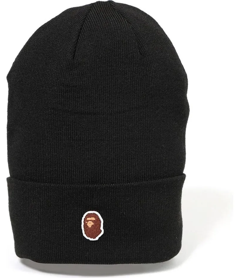 BAPE - APE HEAD ONE POINT BEANIE (BLACK)