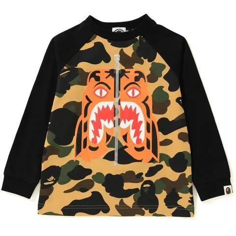 BAPE - 1ST CAMO TIGER L/S TEE KIDS (YELLOW)