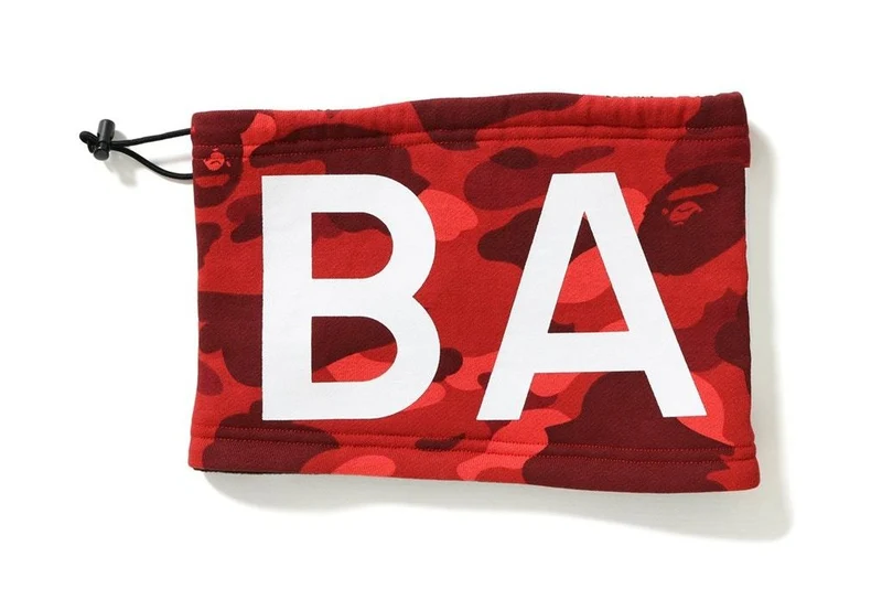 BAPE - 1ST CAMO NECK WARMER (RED)