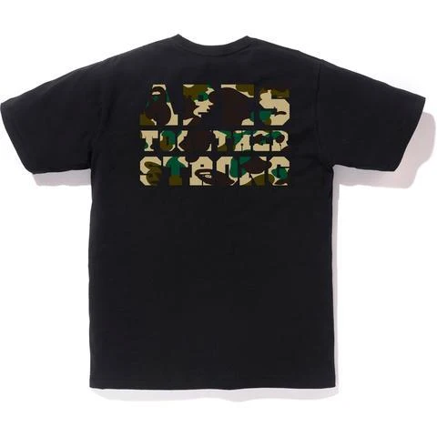 BAPE - 1ST CAMO COLLEGE ATS TEE (BLACK/YELLOW)