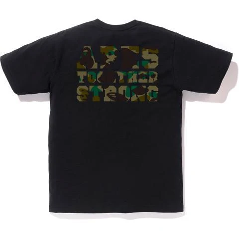 BAPE - 1ST CAMO COLLEGE ATS TEE (BLACK/GREEN)