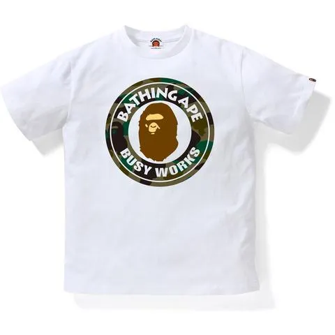 BAPE - 1ST CAMO BUSY WORKS TEE JR KIDS (WHITE/GREEN)
