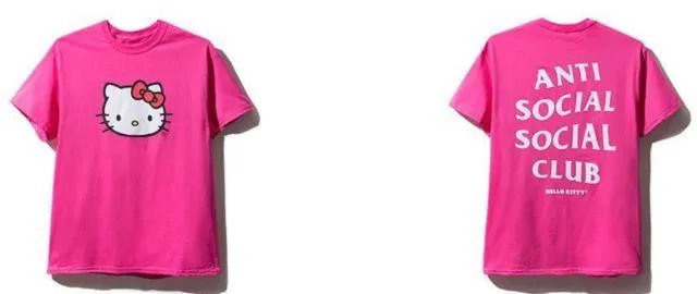 ANTI SOCIAL SOCIAL CLUB - HELLO KITTY TEE (PINK)
