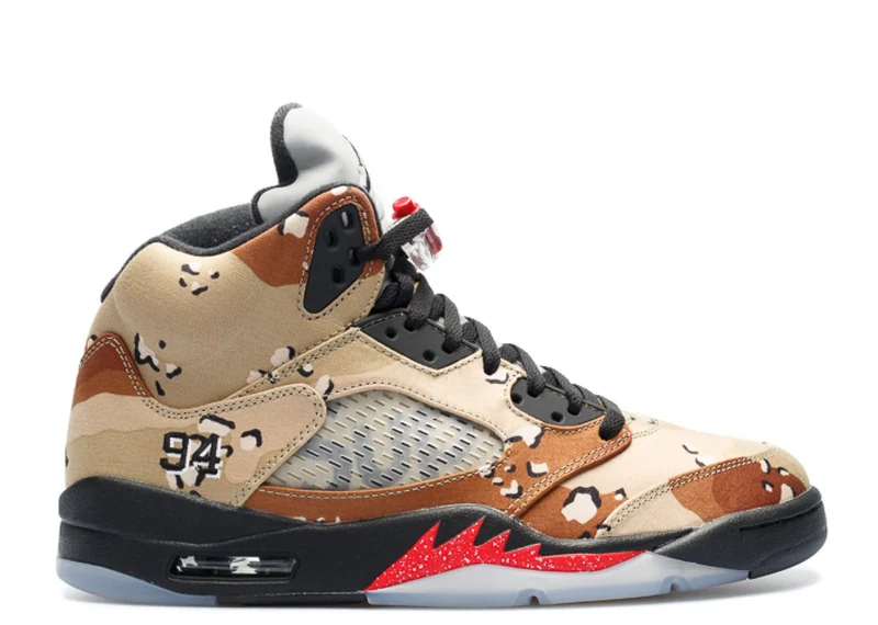 AIR JORDAN RETRO 5 SUPREME - CAMO [USED]