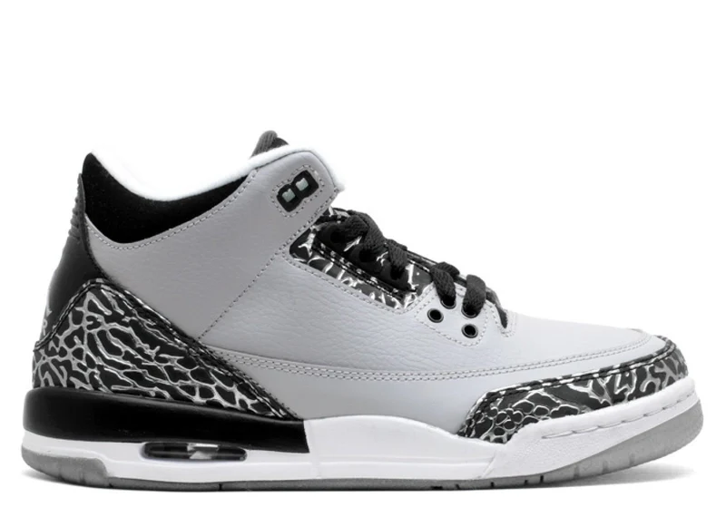 AIR JORDAN RETRO 3 BG (GS) - WOLF GREY