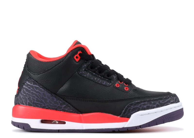 AIR JORDAN RETRO 3 (GS) - CRIMSON [USED]