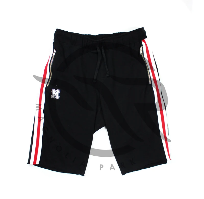 (OC)MAGNOLIA PARK - "VARSITY" TERRY SHORTS (BLACK/RED)