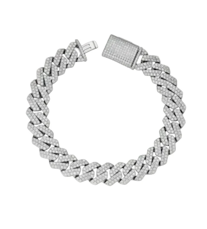 Pulso Monaco Diamante Moissanita Ice