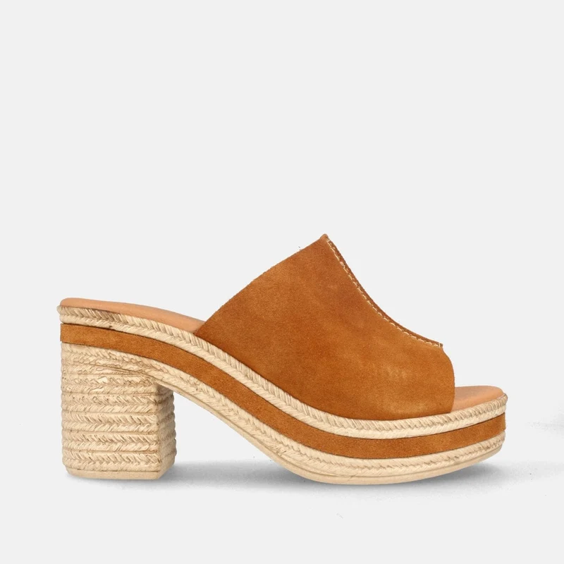 Sandalias de Tacón Setter en Serraje con Plataforma y Plantilla Acolchada | Modelo Liora de Marila Shoes