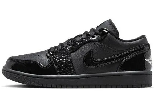 Jordan 1 Low Patent Elephant Black