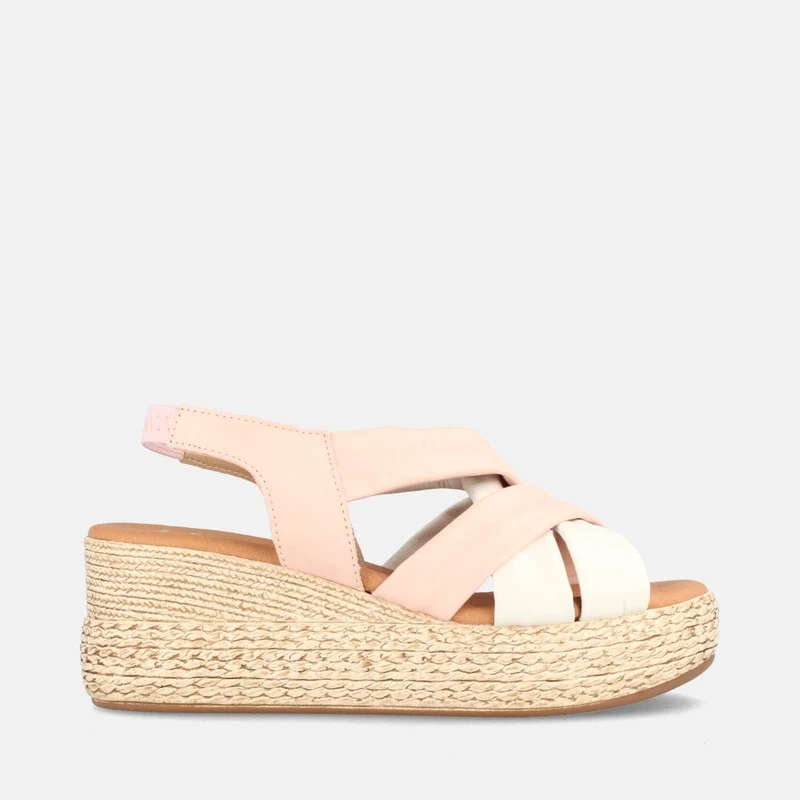 SANDALIAS PARA MUJER CON PLATAFORMA EN PIEL COVADONGA MULTIROSA