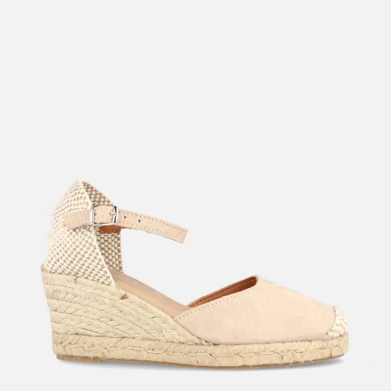 YUTE PARA MUJER CON CUÑA MEDIA EN PIEL DOLORES BEIGE