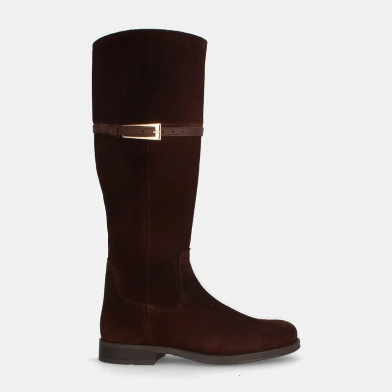 BOTA ALTA DE PIEL SERRAJE PARA MUJER IRIS MARRÓN