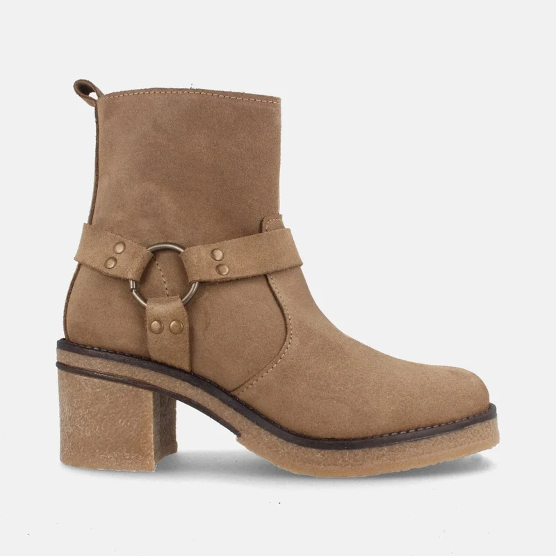 BOTÍN DE PIEL ESTILO BAKER NEO SERRAJE TAUPE