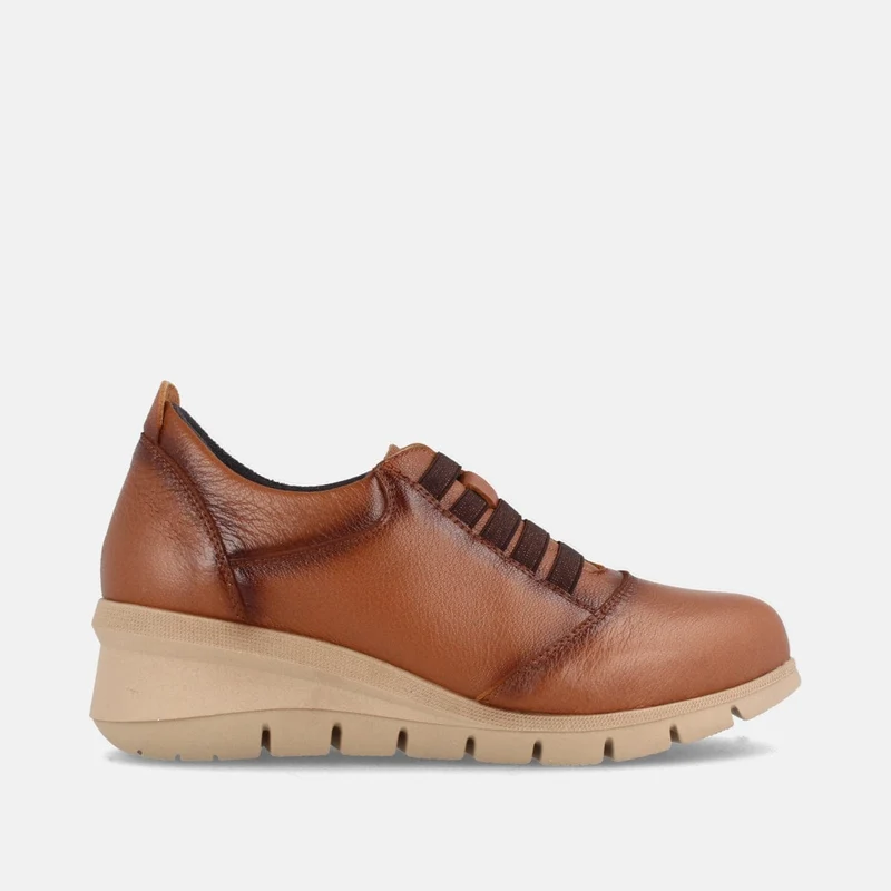 Deportiva elegante de piel para mujer con plantilla acolchada y extraible FAZ CUERO