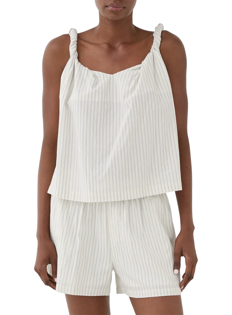 Top Rayas Con Tirantes Anudados