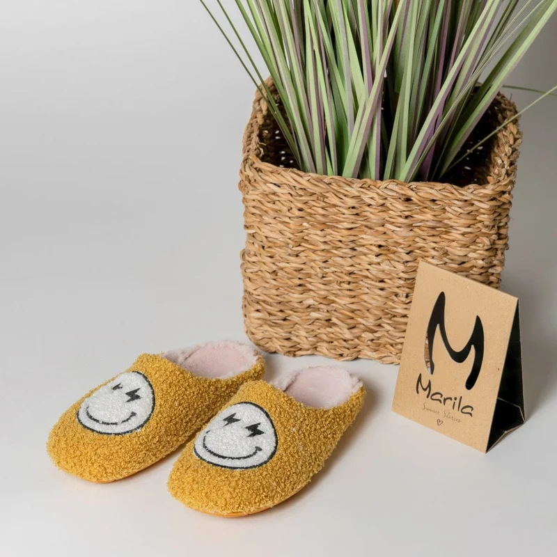 ZAPATILLAS DE ESTAR POR CASA - CANDY AMARILLO Y CRUDO