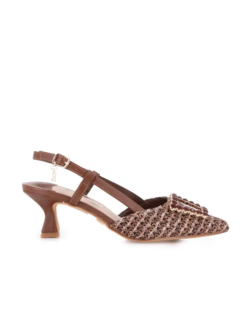 Zapatos de Tacón Destalonado Blogger Savannah Marrón Mujer