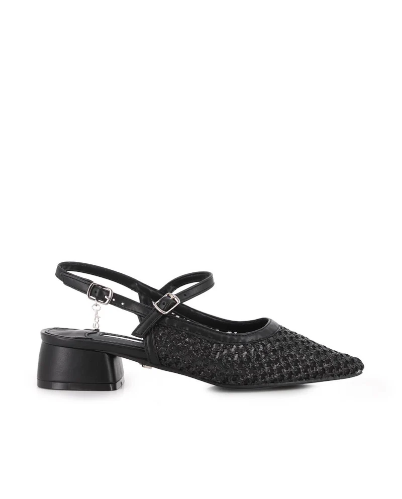 Zapatos de Tacón Destalonado Blogger Brokling Negro Mujer