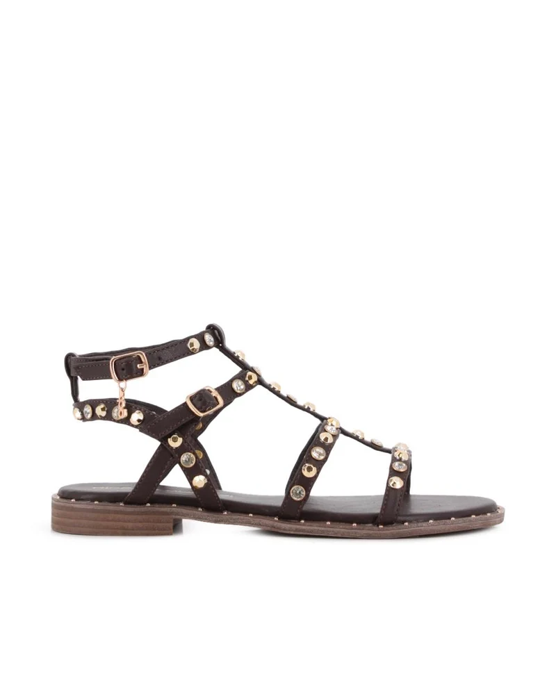 Sandalias Planas Blogger Zoe Marrón Mujer