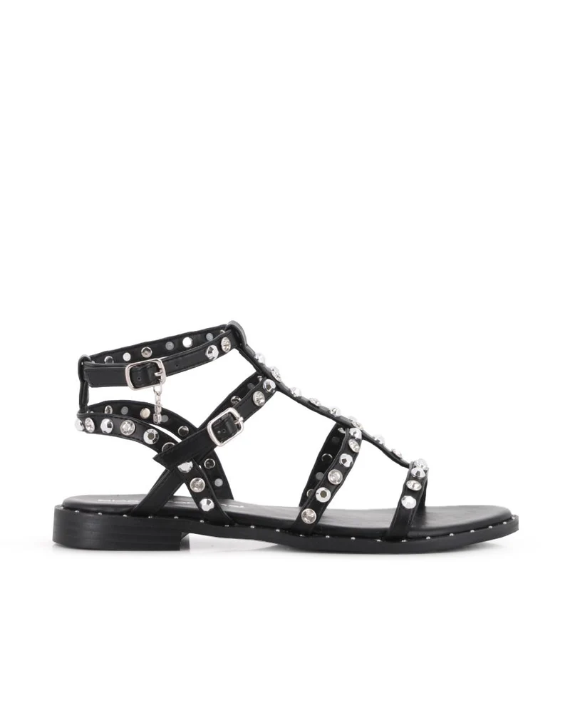Sandalias Planas Blogger Zoe Negro Mujer