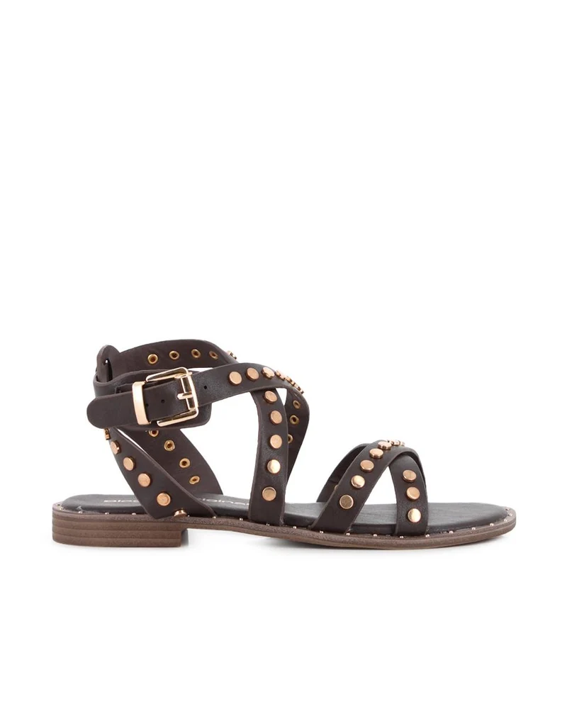 Sandalias Planas Blogger Diva Marrón Mujer