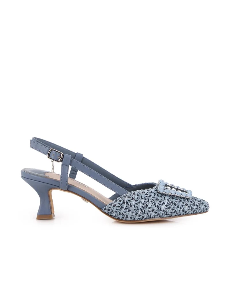 Zapatos de Tacón Destalonado Blogger Savannah Azul Mujer