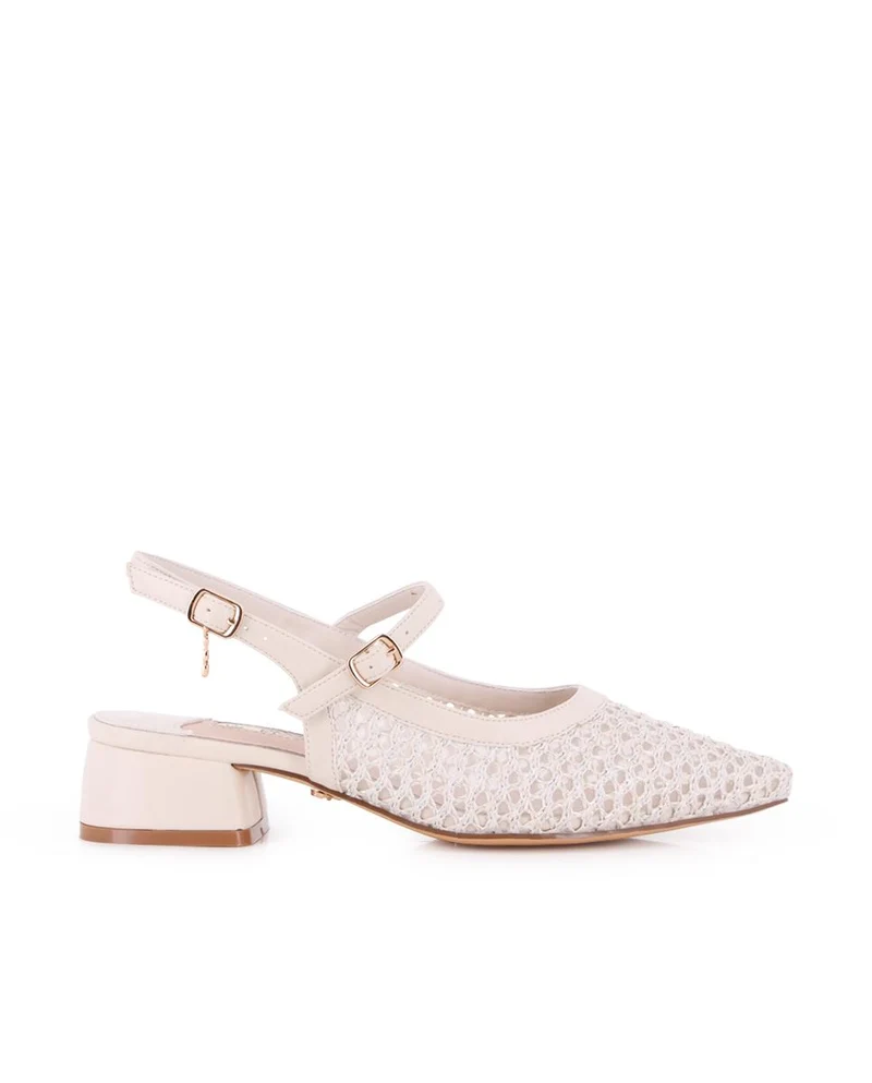 Zapatos de Tacón Destalonado Blogger Brokling Blanco Mujer