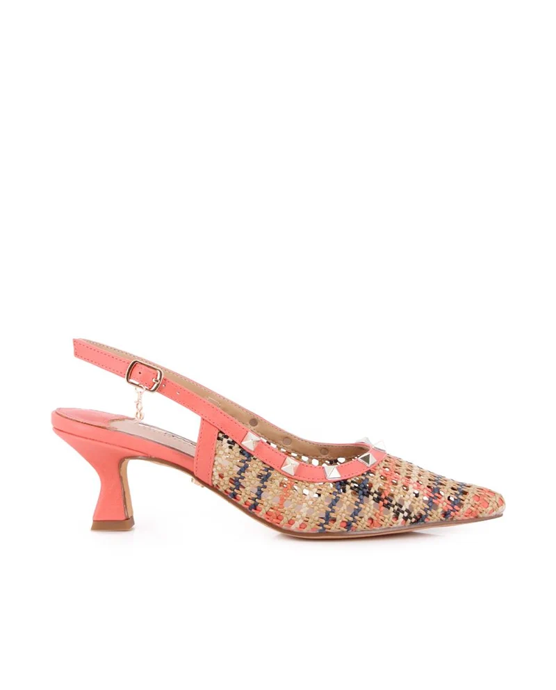 Zapatos de Tacón Destalonado Blogger Autumm Salmón Mujer