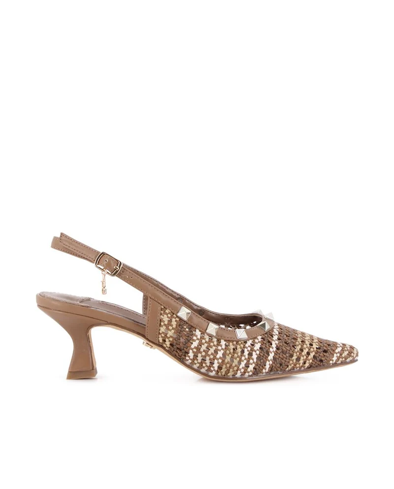 Zapatos de Tacón Destalonado Blogger Autumm Marrón Mujer