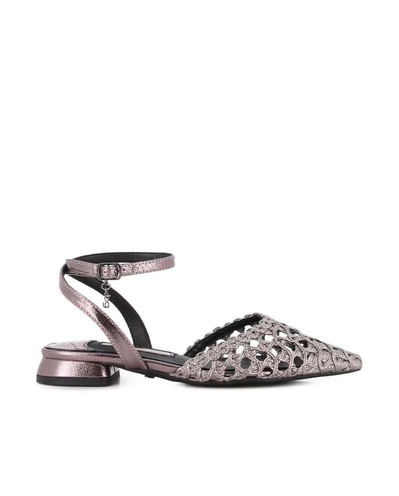 Zapatos de Tacón Destalonados Blogger Isla Plata Mujer