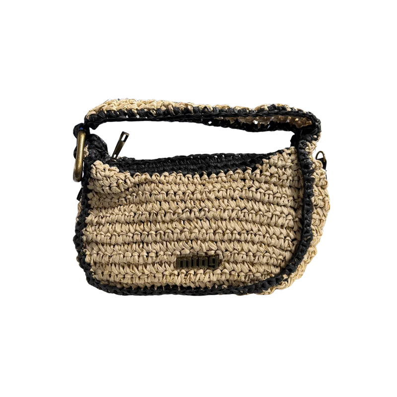 ACCESORIO BOLSO DIARIO RAFIA PAPEL NEGRO