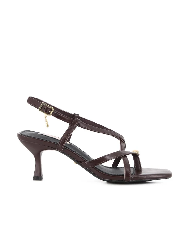 Sandalias de tacón Blogger Fania Marrón Mujer